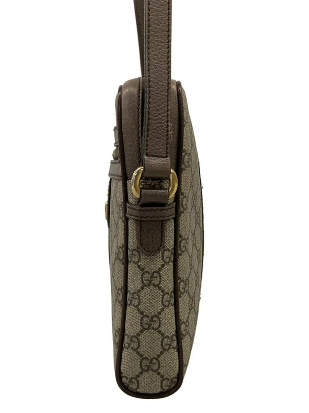 GUCCI Ophidia GG Small Messenger Bag 547926 Beige Ebony Dark Brown PVC Leather - Picture 2 of 16